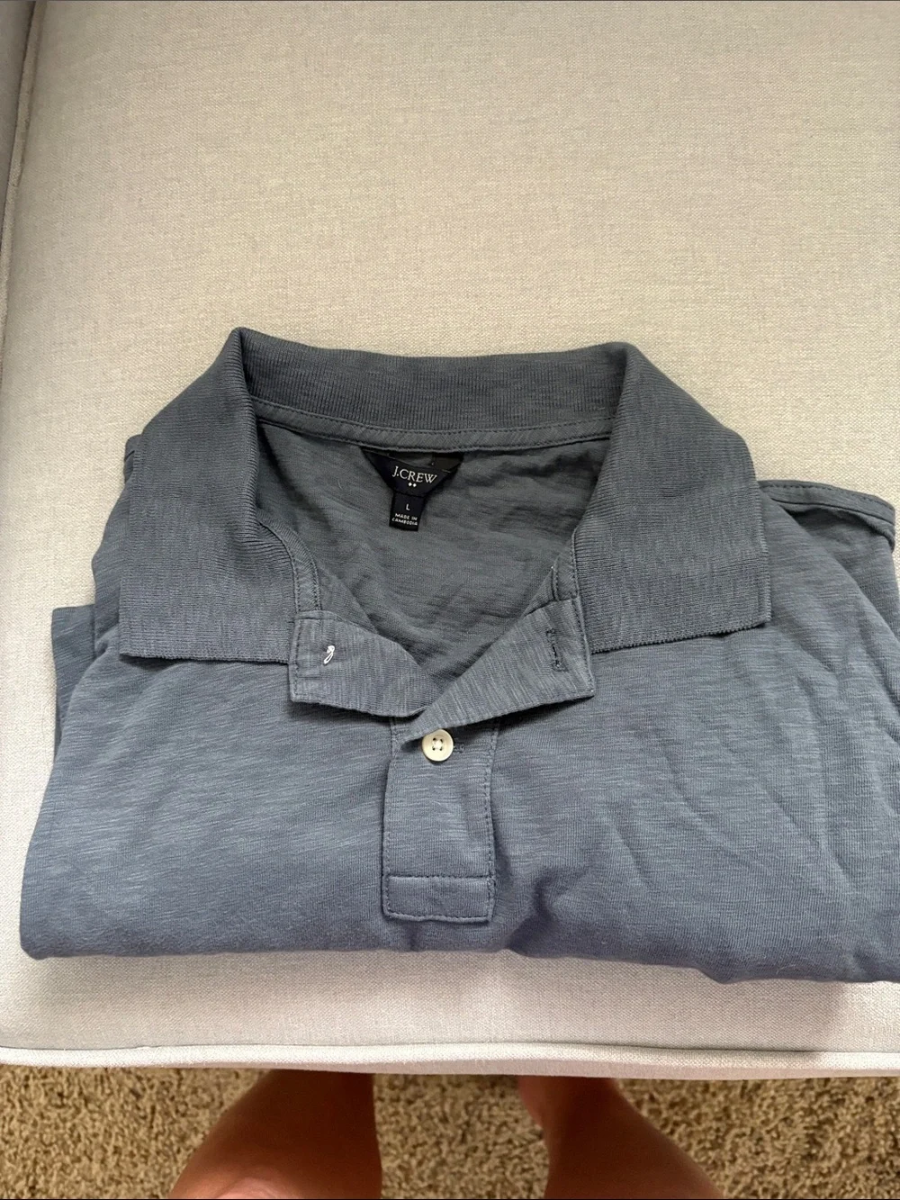 J. Crew Men’s Charcoal Blue Polo Shirt